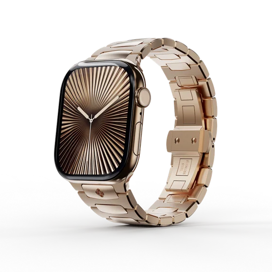 Ремешок для Apple Watch 49/46/45 - ROYAL II Золотистый/Сталь