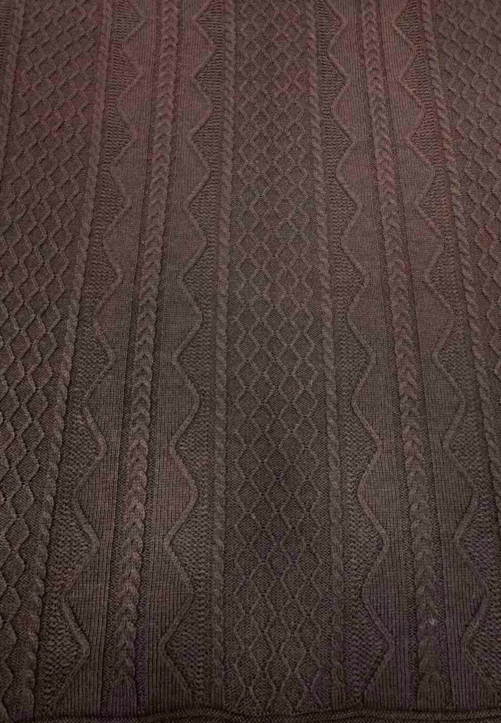Плед 130x170 Косы-волны МПД034-13 коричневый