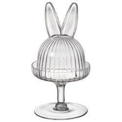 БЛЮДО НА НОЖКЕ С КРЫШКОЙ LEFARD "RABBIT FAMILY" 12*12*23,5 СМ