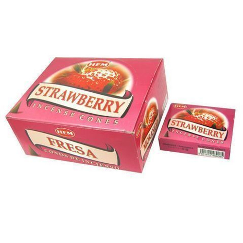 HEM Strawberry Благовоние-конус Клубника, 10 шт