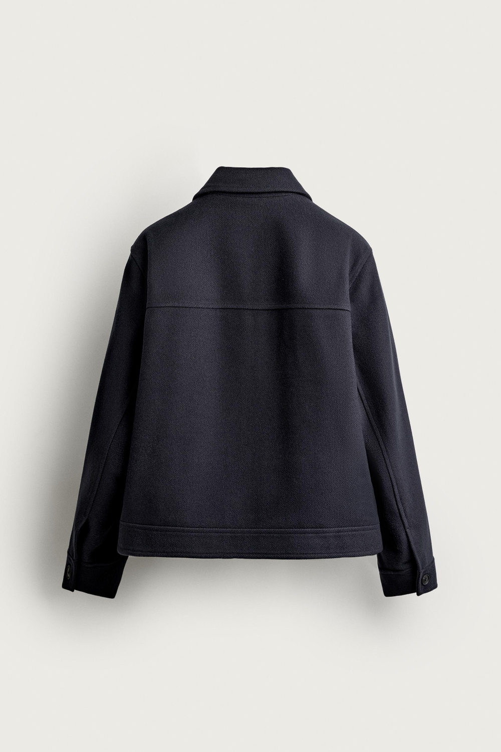 ZARA КУРТКА КЛАССИЧЕСКОГО КРОЯ ИЗ ШЕРСТЯНОЙ ТКАНИ, МОРСКОЙ СИНИЙ
