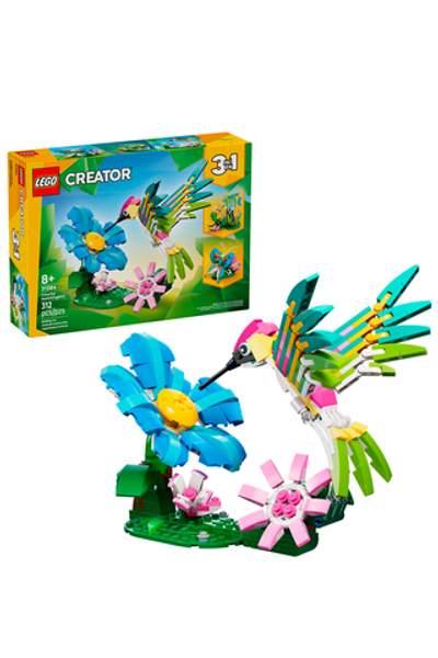 Конструктор Лего Creator Разноцветный колибри 31384 | LEGO Creator Animals: Colorful Hummingbird 3 в 1 | 312 деталей 8+