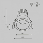 Встраиваемый светильник Maytoni Technical Dip DL123-10W-3K-W