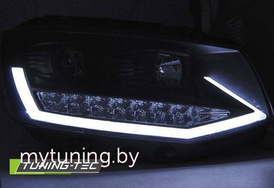 Передние фары BLACK TUBE LIGHT LED DRL для Volkswagen T6