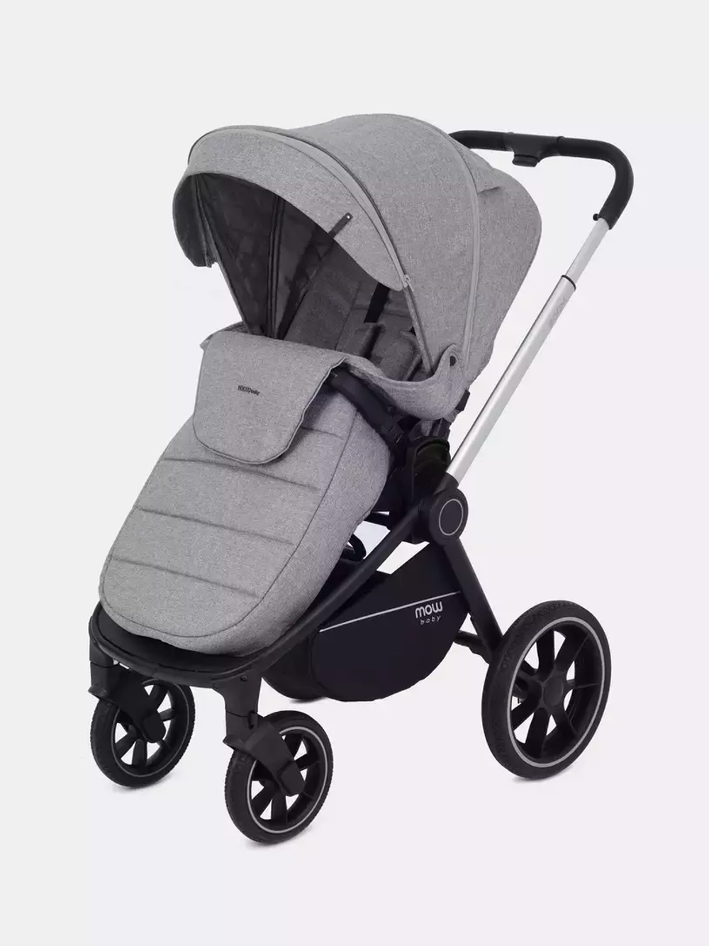 Коляска детская MOWBaby "ZOOM"PU (2в1) RA086 Silver Beige