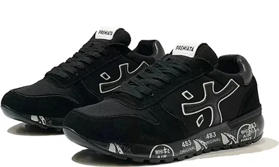 Кроссовки Premiata Lander 483 "Total Black"