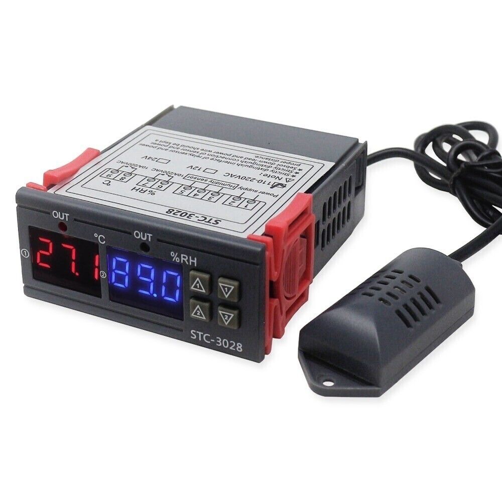 Цифровой регулятор температуры, влажности (гигрометр) STC-3028 220V Цифровой регулятор температуры, влажности (гигрометр) STC-3028 220V