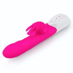 Розовый вибромассажер с клиторальной стимуляцией Clitoral Suction Rabbit - 24,5 см. (Цвет: розовый)