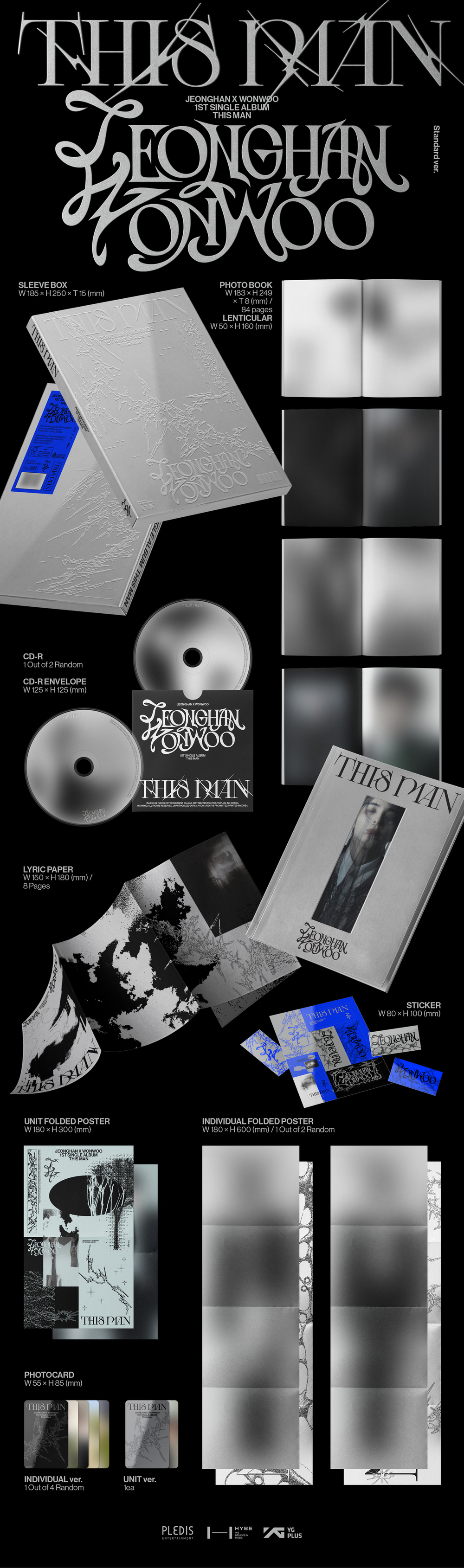 Альбом JEONGHAN X WONWOO (SEVENTEEN) - 1st Single Album [THIS MAN]