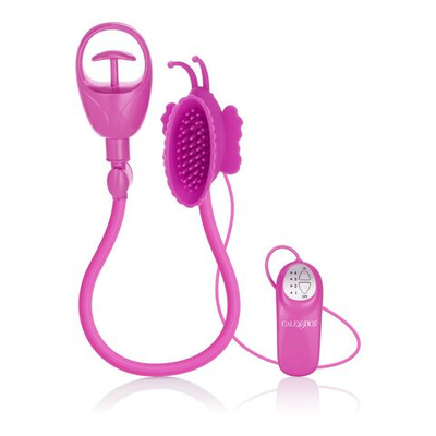 Помпа клиторальная с вибрацией Advanced Butterfly Clitoral Pump (Цвет: розовый)