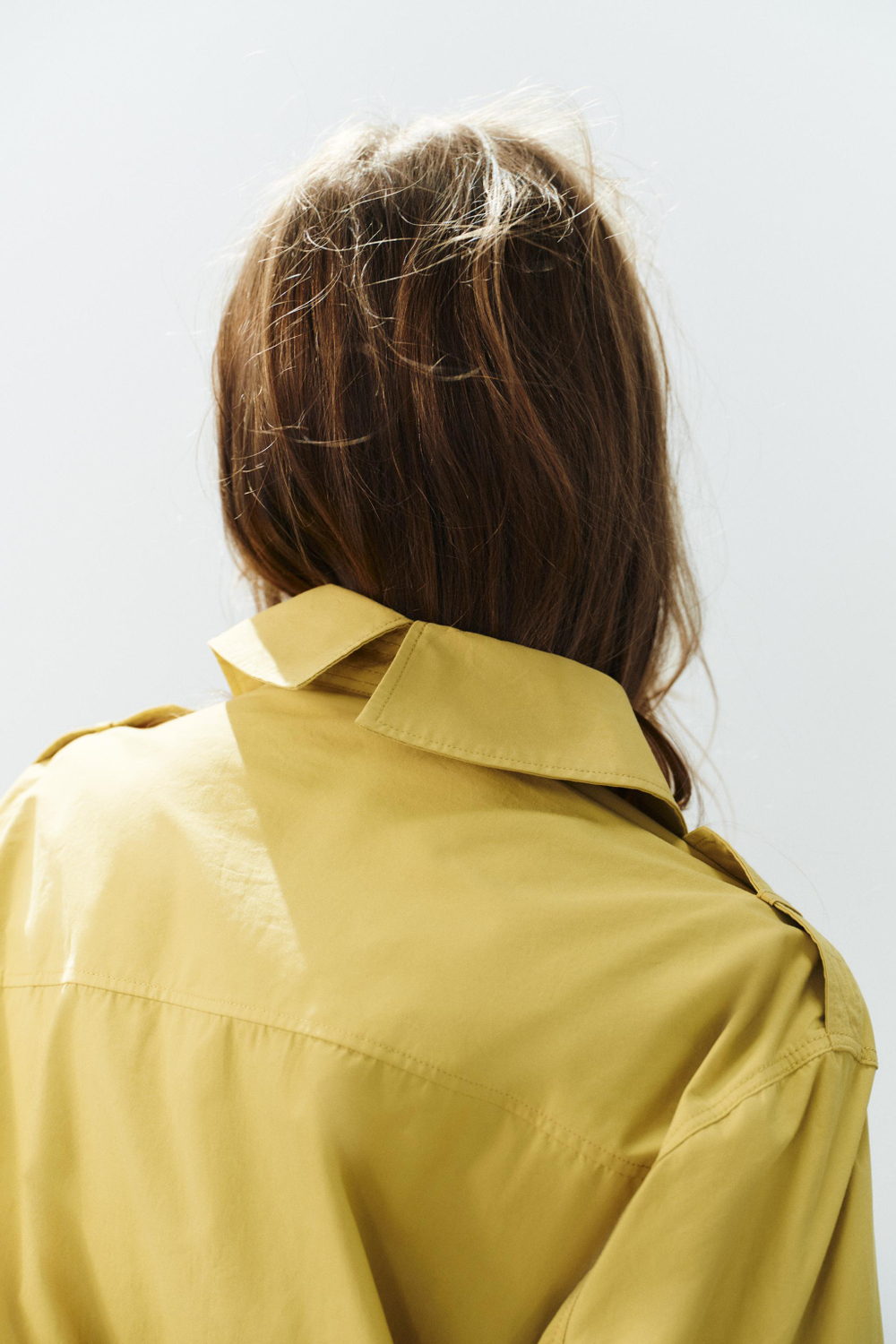 ГАБАРДИНОВАЯ РУБАШКА С ХЛЯСТИКАМИ — ZARA