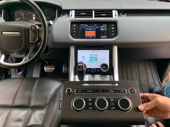 Сенсорная панель климата Range Rover Sport 2013-2017 - LCD/ЖК экран 10" с отверстием под CD