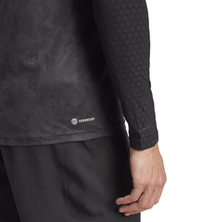 Мужская теннисная футболка теннисная Adidas Paris Tennis Long Sleeve Tee - carbon/black