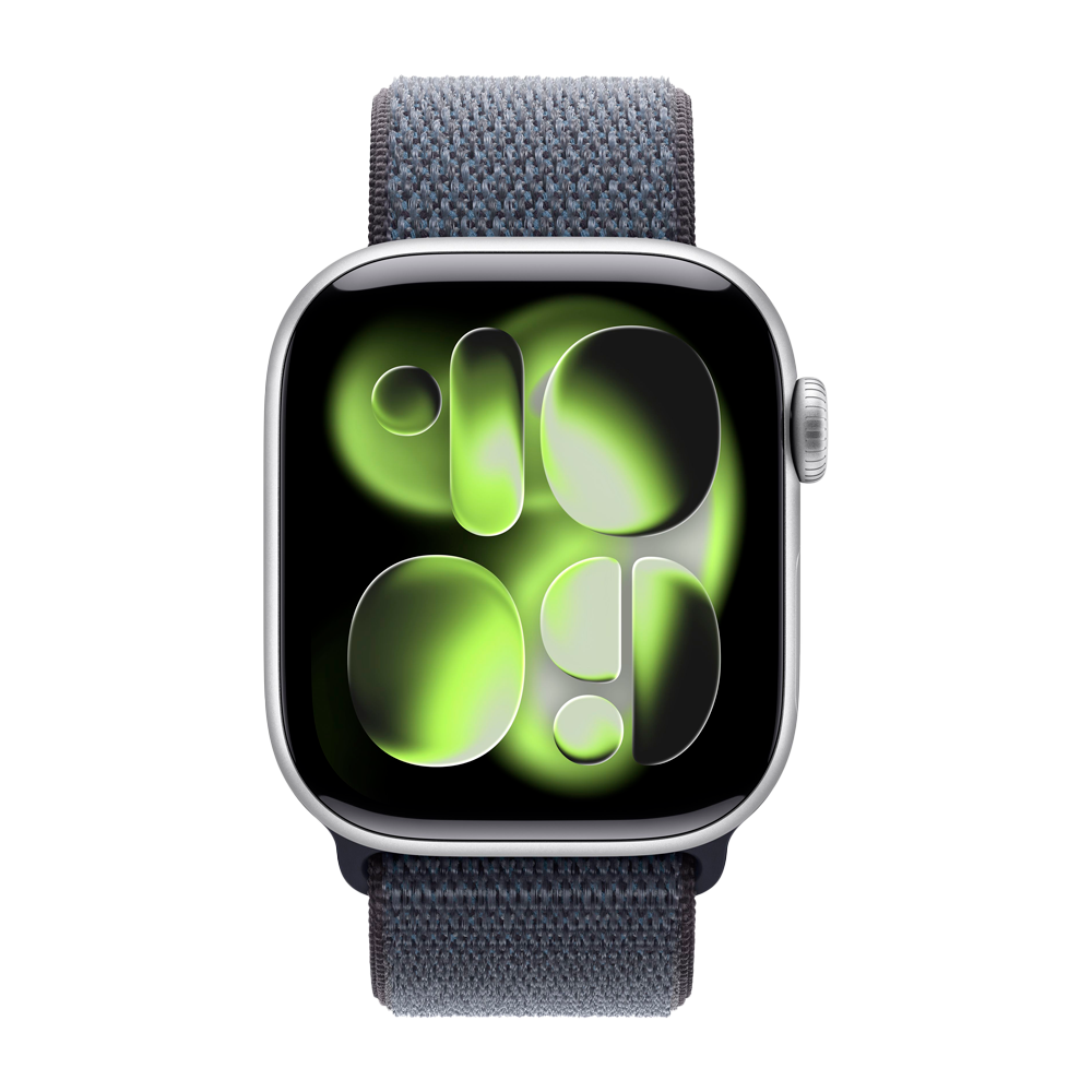 Умные часы Apple Watch Series 11 GPS, 42mm, Silver Aluminium Case with Anchor Blue Sport Loop