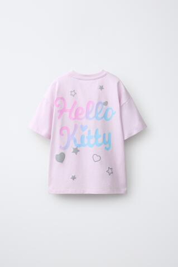 ZARA ФУТБОЛКА HELLO KITTY © SANRIO, РОЗОВЫЙ