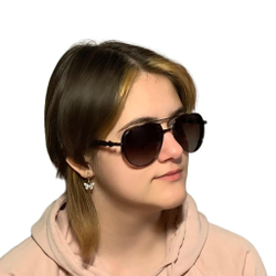 Очки мужские солнцезащитные, ретро, черные