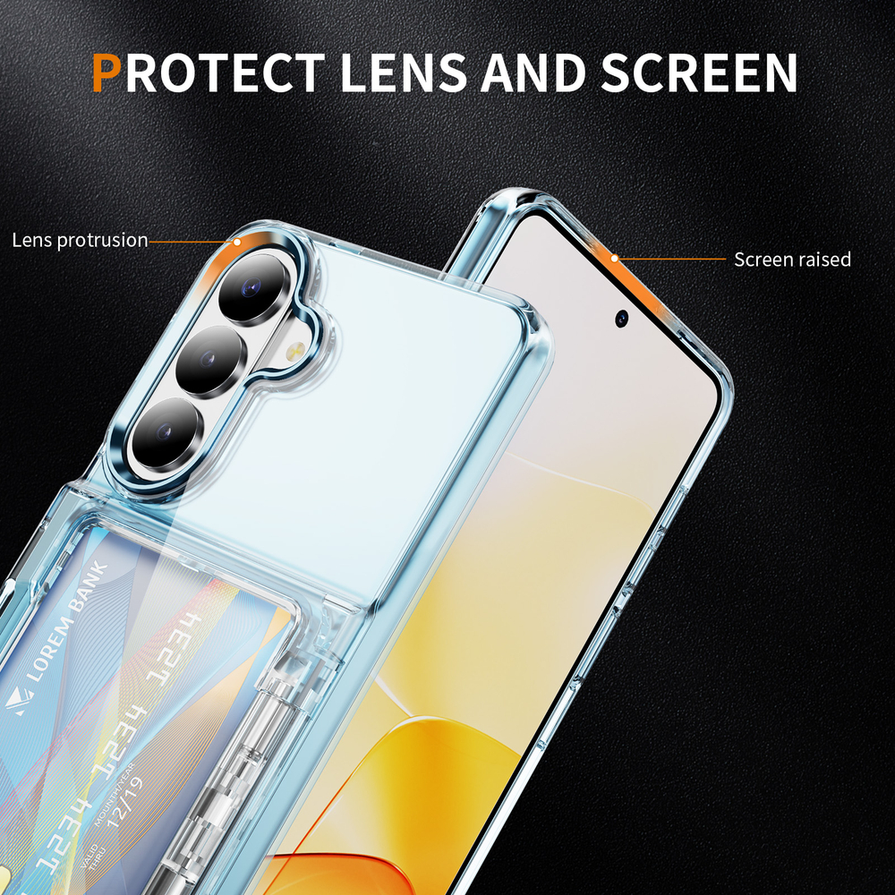 Прозрачный чехол Lumen Case с подставкой 2‑в‑1 и отделением для карт: Samsung Galaxy S26+