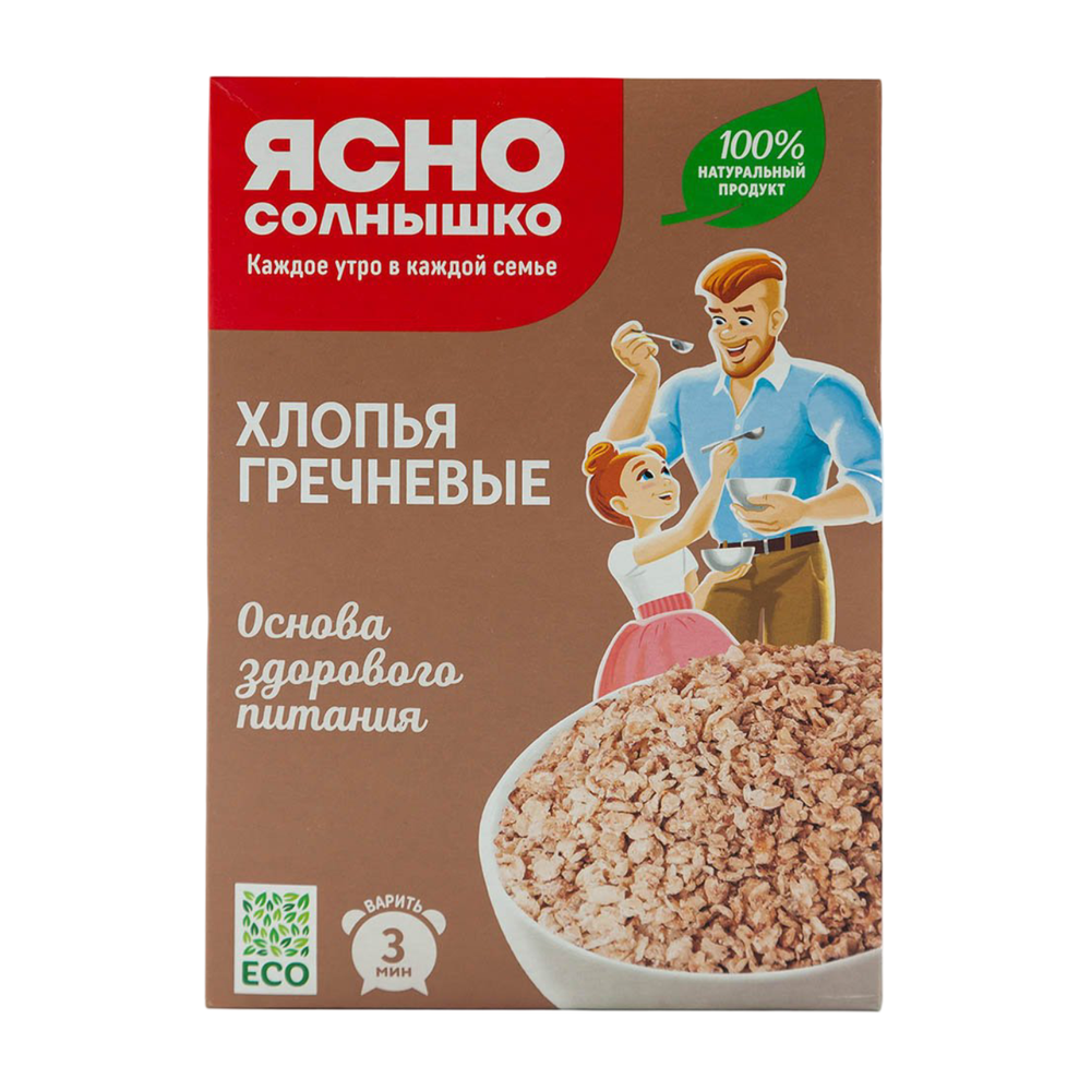 Хлопья гречневые "Ясно солнышко" 375г