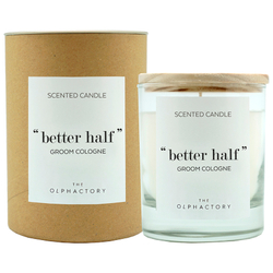 Свеча ароматическая the olphactory, better half, groom cologne, 40 ч