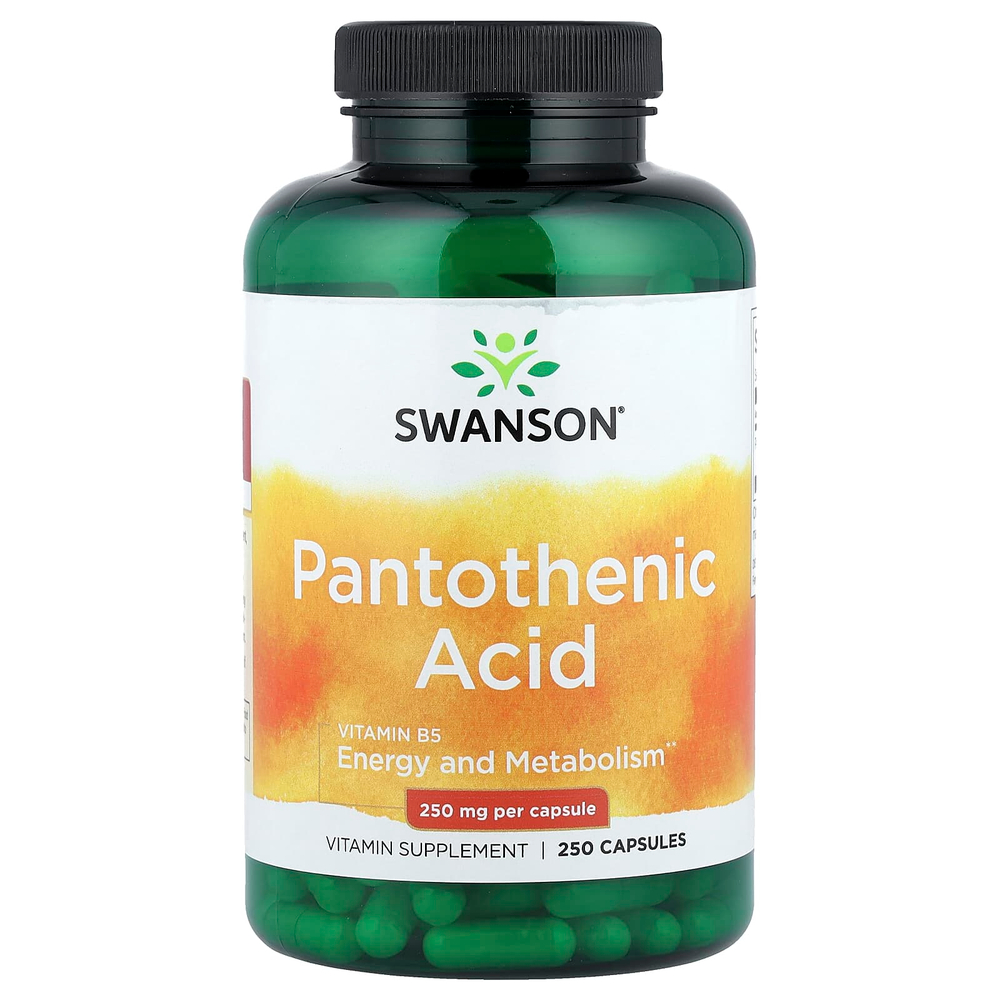 Swanson Vitamins, пантотеновая кислота, 250 мг, 250 капсул