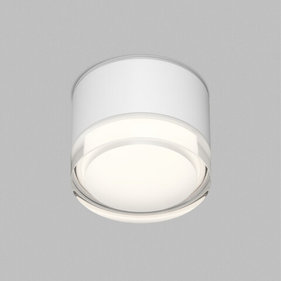 Накладной влагостойкий светильник AQUA, GX53, до 15 Вт, LED, IP44, белый, алюминий, акрил