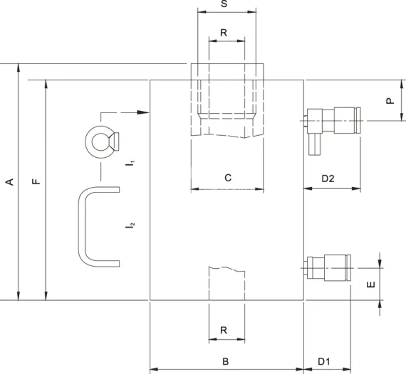 Домкрат Holmatro HHJ 100 H 10 двойного действия с полым плунжером и гидравлическим возвратом