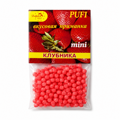 Насадка рыболовная PUFFI mini КЛУБНИКА (10шт/уп) #24