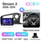 Teyes CC3 2K 10,2"для Honda Stream 2 2006-2014 (прав)