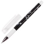 Ручка шариковая масляная с грипом BRAUBERG BLACK&WHITE "Melody", СИНЯЯ, узел 0,7 мм, линия письма 0,35 мм, 142658