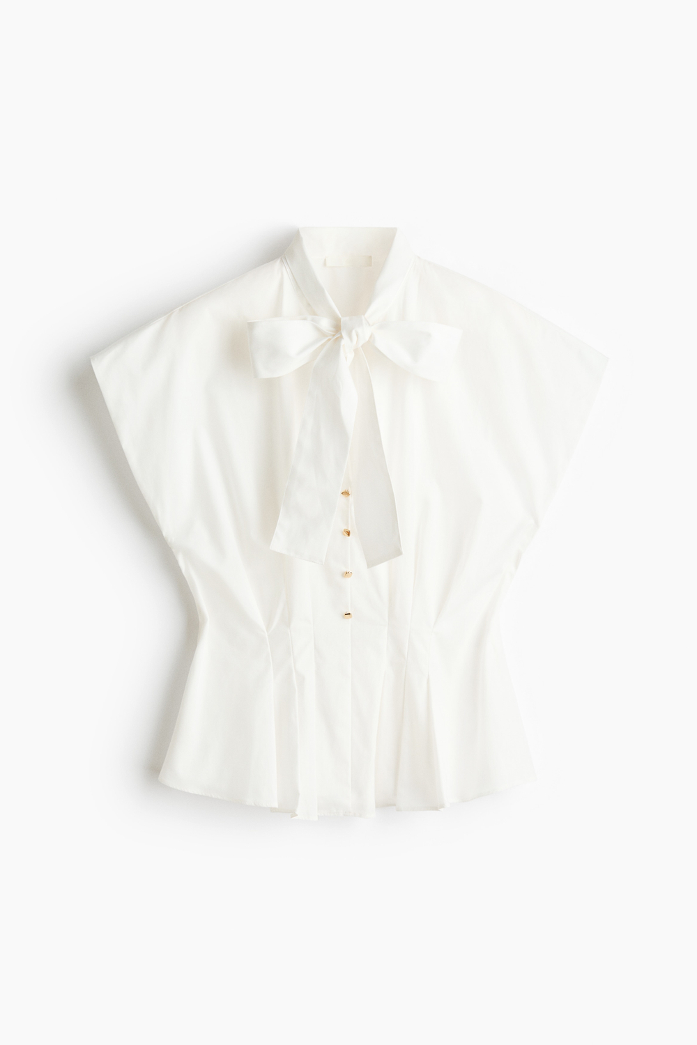 Блузка с бантом и пеплумом - H&M