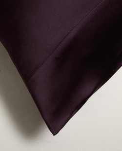 ZARA HOME НАВОЛОЧКА ИЗ 100% ТУТОВОГО ШЕЛКА, БОРДОВЫЙ
