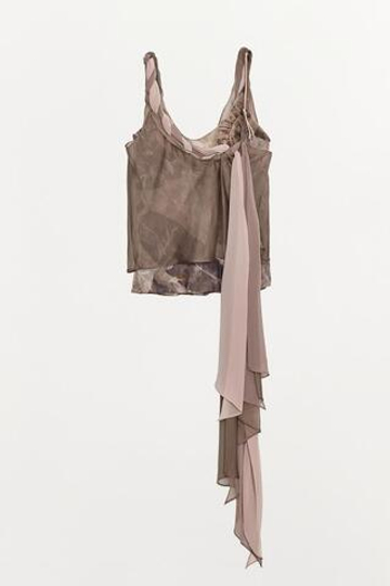 ZARA КОМБИНИРОВАННЫЙ ПЛЕТЕНЫЙ ТОП — ZW COLLECTION, ЦВЕТ МАЛЬВЫ