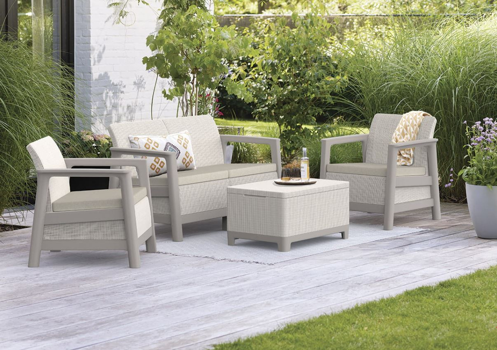 Комплект мебели Сканди (Scandi Linea 2 Seater Set) светло-бежевый