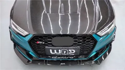 Карбоновая губа переднего бампера для AUDI RS3 2018-2020 B9 Ауди аэродинамический обвес