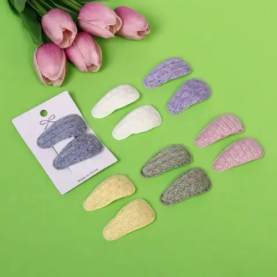Зажимы для волос 2шт «New collection - Laura», микс 6 цветов, 6*2,5,см