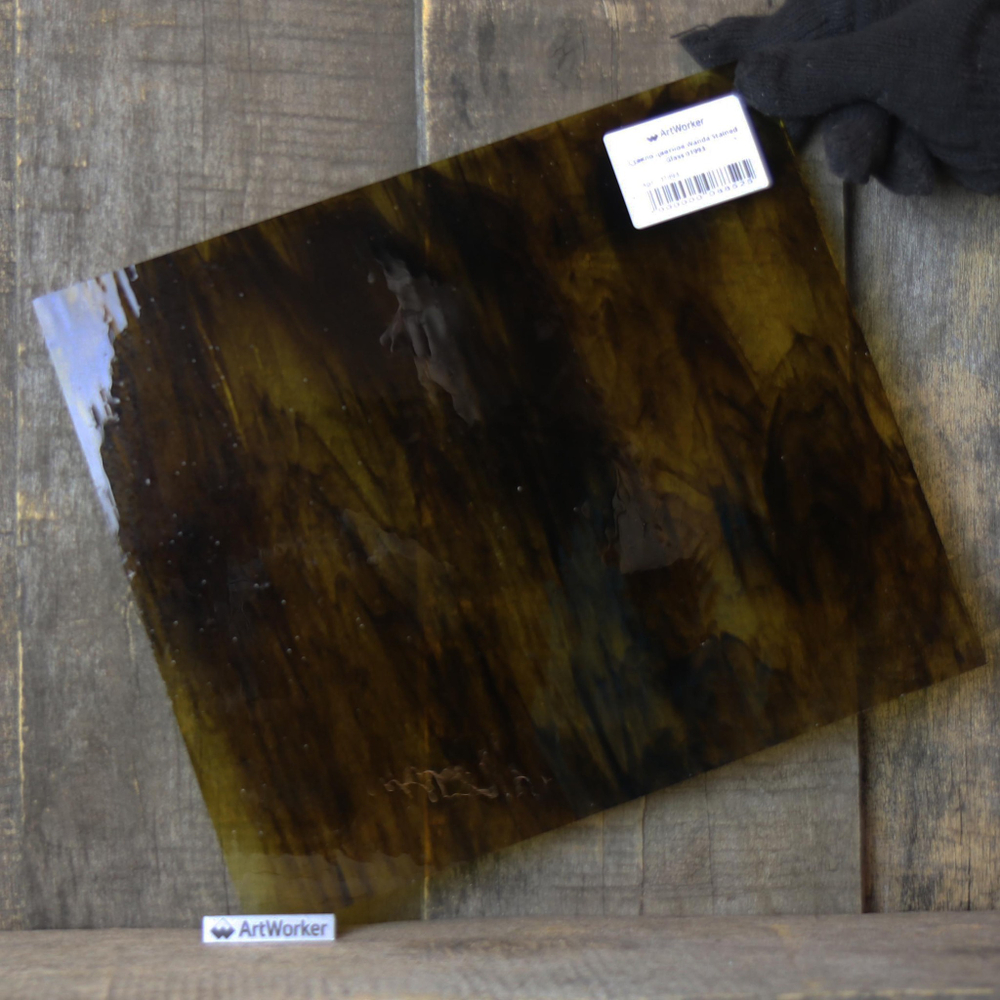 Витражное стекло Wanda Stained GC 01993 коричневого цвета толщиной 3 мм ArtWorker