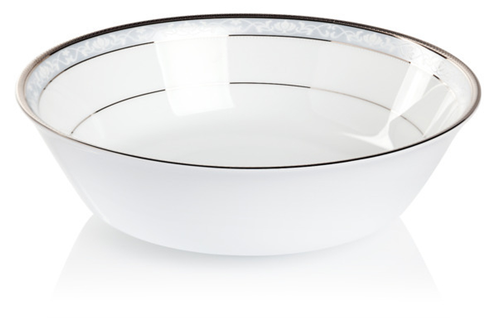 Салатник круглый 23см Noritake Хэмпшир с платиновым кантом