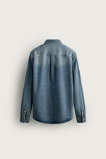 ДЖИНСОВАЯ КУРТКА-РУБАШКА ИЗ ХЛОПКА И ЛИОЦЕЛЛА — ZARA