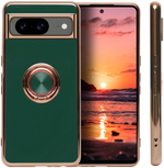 Стильный глянцевый чехол для GOOGLE PIXEL 8 (не 8A / 8 PRO!) с кольцом-подставкой и бархатной подкладкой