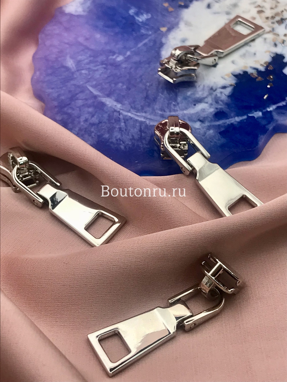 Собачка/бегунок Серебро Т5
