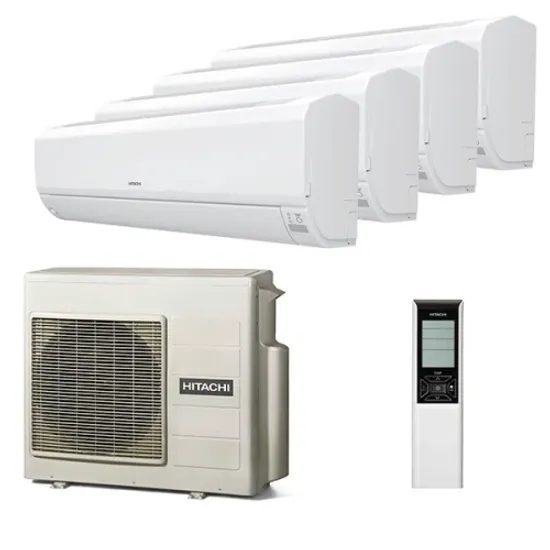 Мультисплит система на 4 комнаты Hitachi RAK-18RPE x 4 / RAM-70NP4E