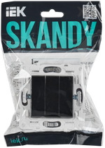 SKANDY Выключатель 3-клавишный 10А SK-V11Bl черный IEK