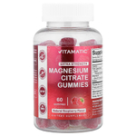 Vitamatic, жевательные таблетки с цитратом магния, со вкусом натуральной малины, 60 жевательных таблеток