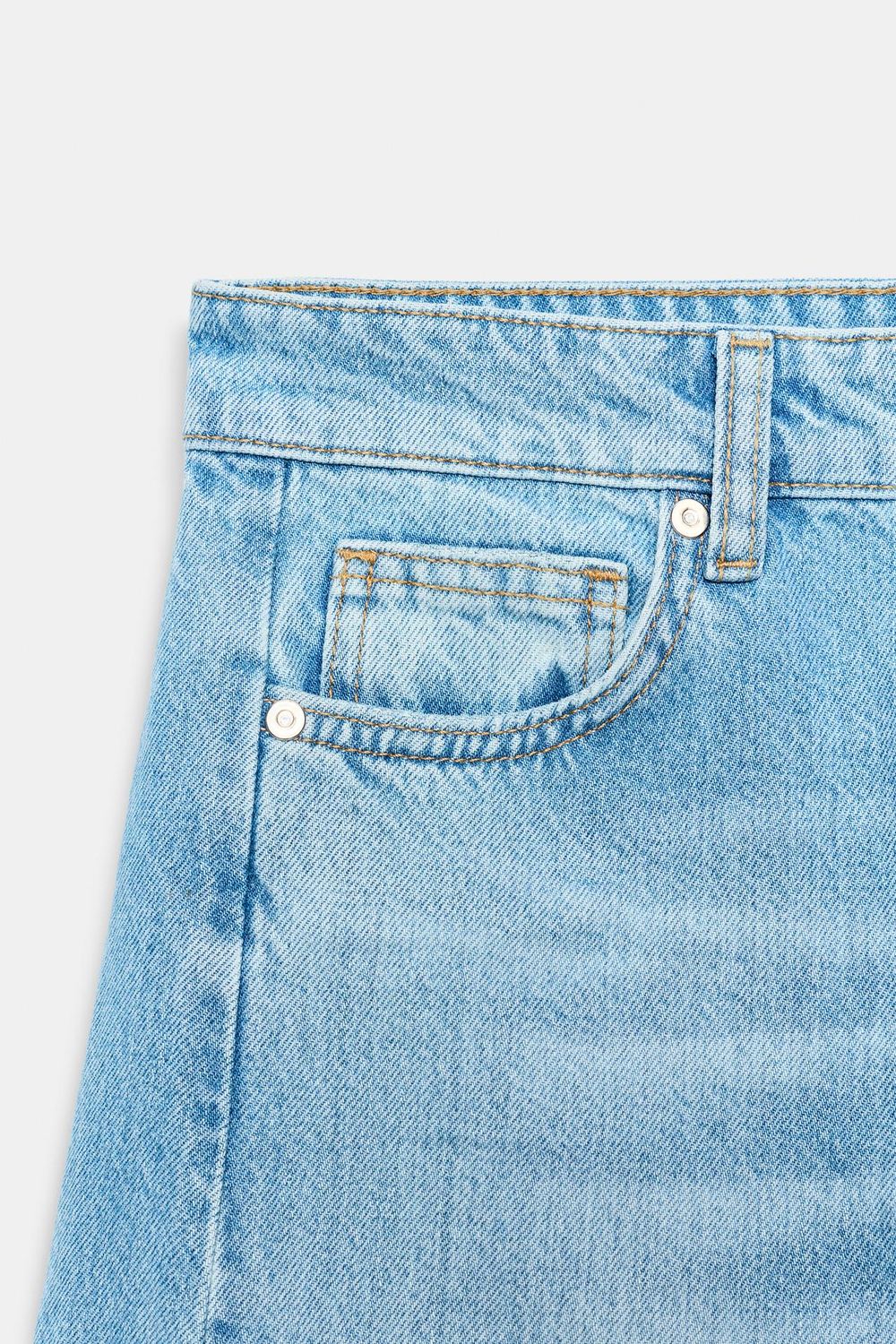 ZARA ДЖИНСЫ Z1975 BARREL С ВЫСОКОЙ ПОСАДКОЙ, ВЫЦВЕТШИЙ СИНИЙ