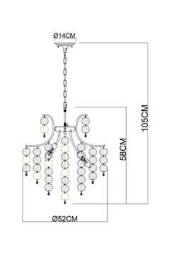 Подвесная люстра 6*E14 A4089LM-6AB бронза Pipirima Arte Lamp