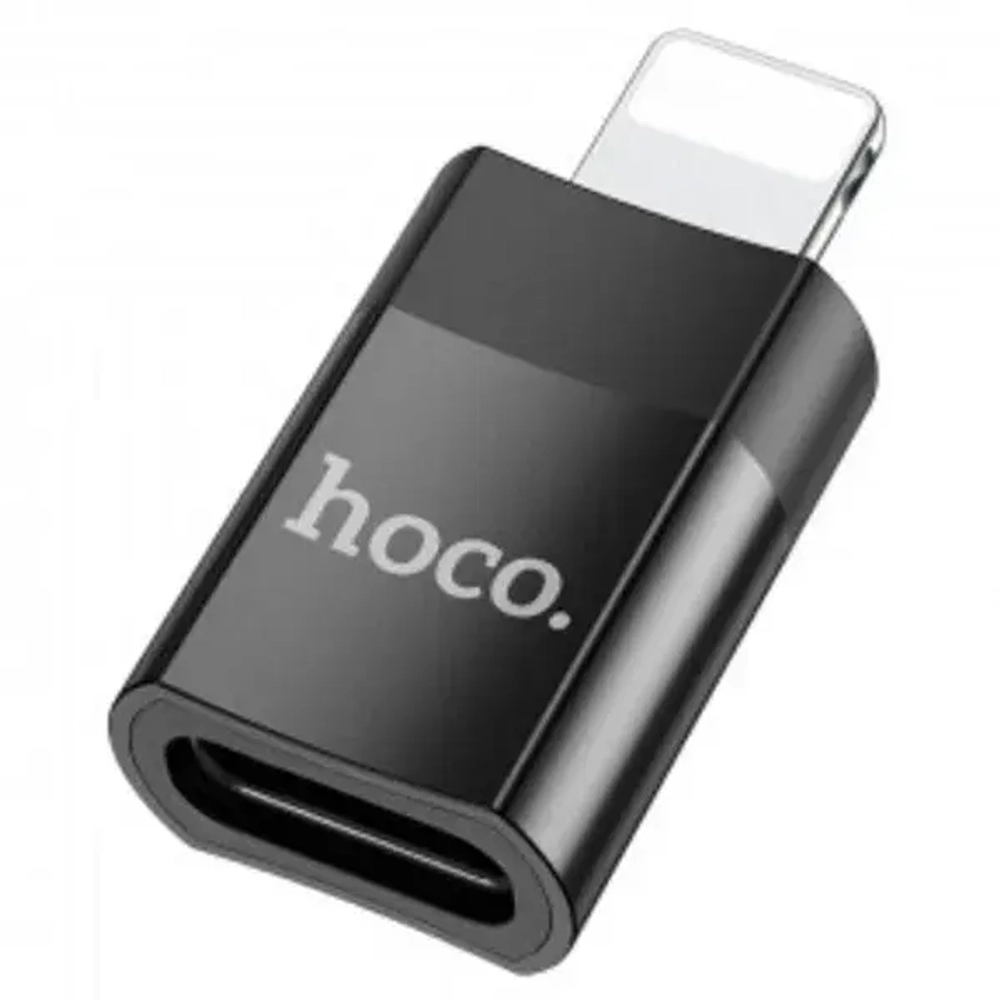 Адаптер-переходник HOCO UA17 Lightning(m) - Type-C(f) 2.0, 2A Black