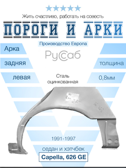 Арка левая Mazda 626 GE, Capella 1991-1997 (Klokkerholm) седан, хэтчбек