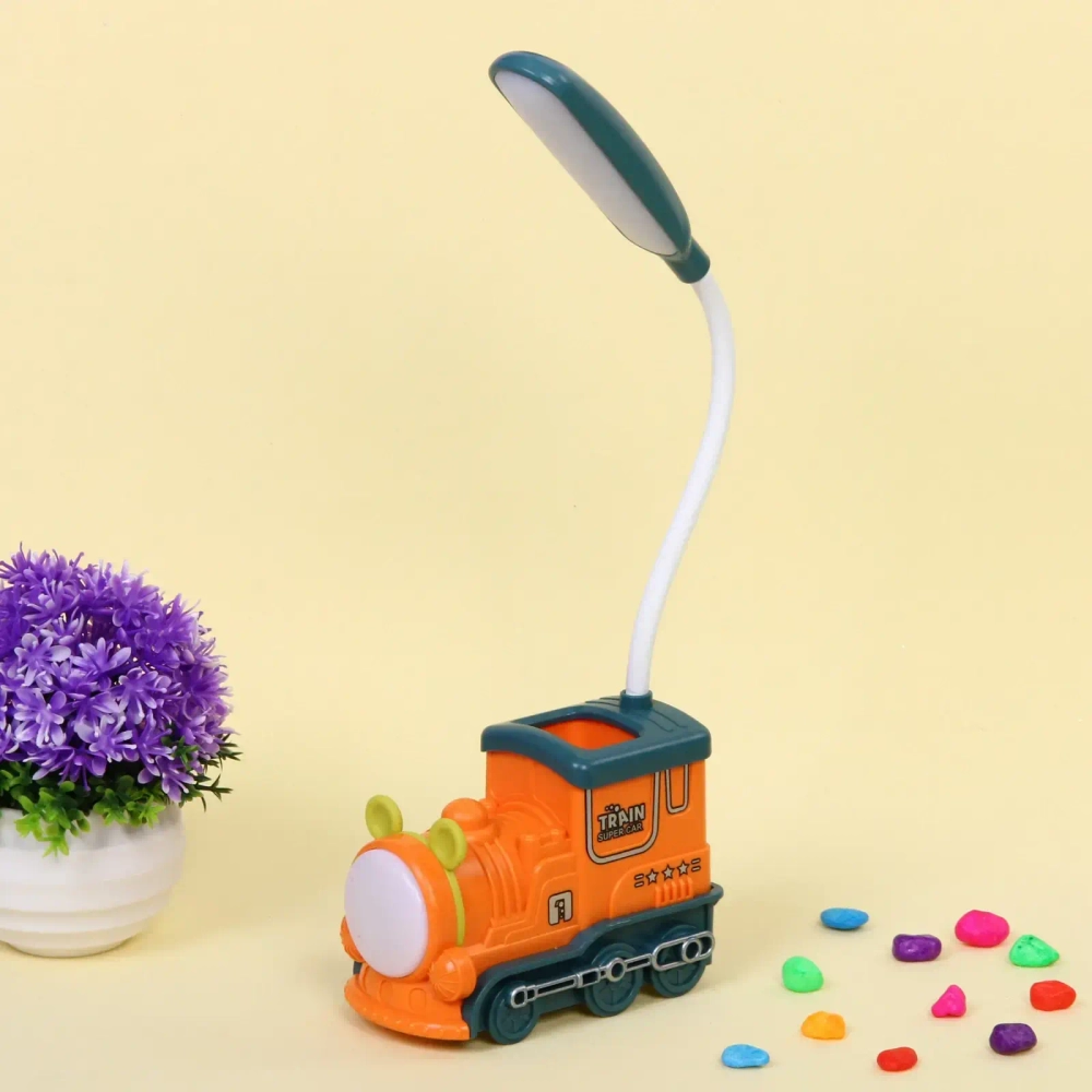Настольная лампа «Sweet - Паровоз» LED 10*5*21 см, USB 5v 3w, Зеленый/оранжевый
