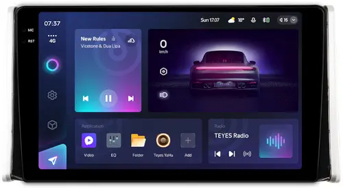 Магнитола для Toyota RAV4 5 2018-2022 (РФ/ОАЭ) - Teyes CC3-2K монитор 10.36" 2K QLED на Android 10, Быстрая, CarPlay, 4G SIM-слот