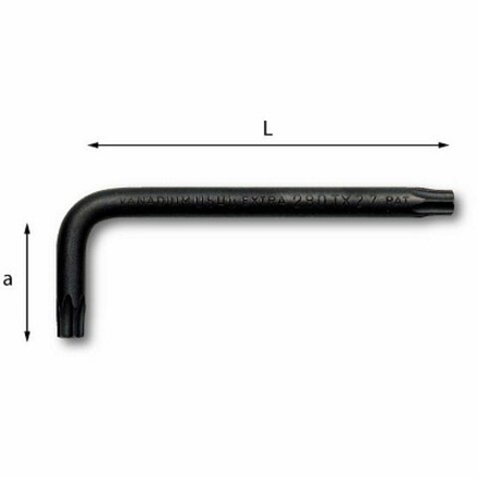 280 STX  Г-образн. ключи с головками для винтов TORX® Tamper Resistant® T15 ., USAG (Италия)